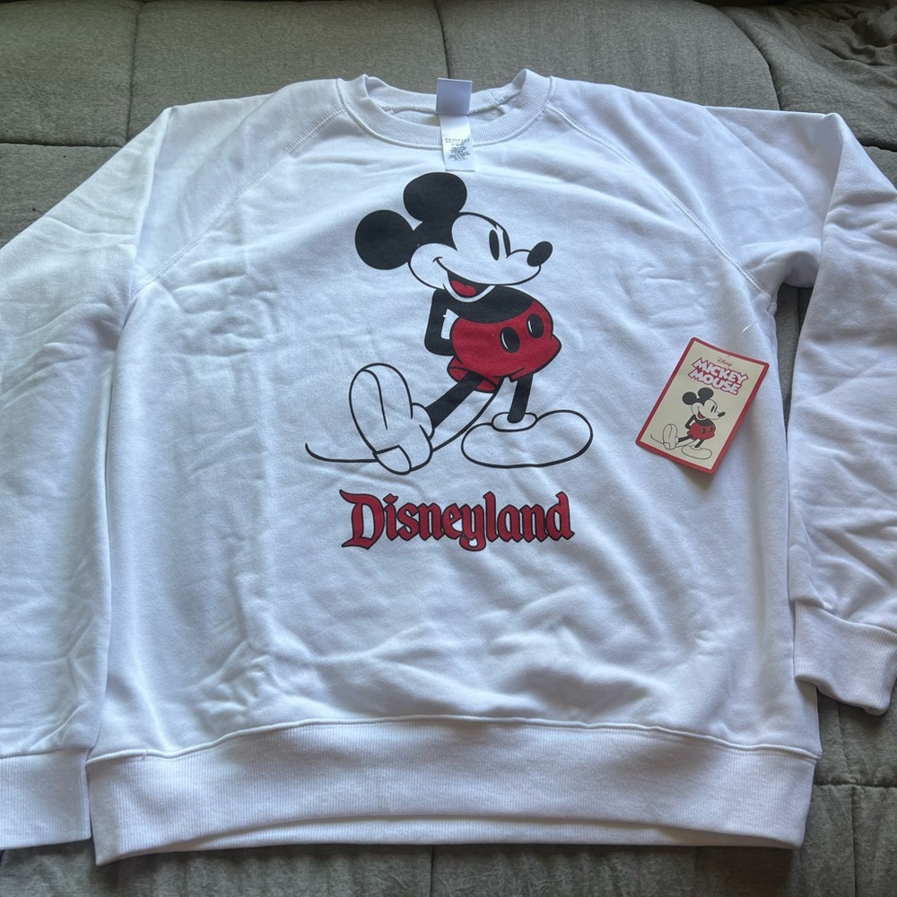 Disney White and Red Mickey Mouse Sweatshirt